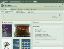 Tablet Screenshot of hannaheart.deviantart.com