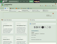 Tablet Screenshot of lonesomecry.deviantart.com