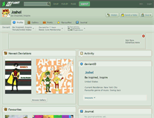 Tablet Screenshot of joshel.deviantart.com