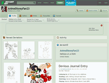 Tablet Screenshot of animedisneyfan23.deviantart.com