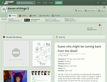 Tablet Screenshot of drawer-of-things12.deviantart.com