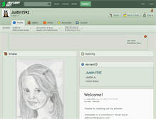 Tablet Screenshot of justin1592.deviantart.com