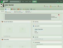 Tablet Screenshot of joker-fanclub.deviantart.com
