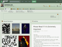 Tablet Screenshot of darkstarlolo.deviantart.com