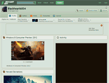 Tablet Screenshot of blackheart6004.deviantart.com