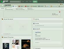 Tablet Screenshot of mad-bird.deviantart.com