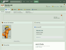 Tablet Screenshot of naruto-list.deviantart.com