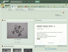 Tablet Screenshot of micail7.deviantart.com