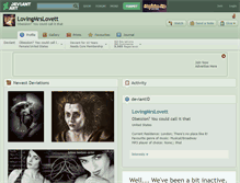 Tablet Screenshot of lovingmrslovett.deviantart.com