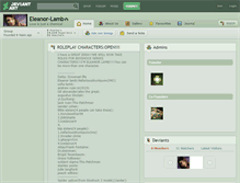 Tablet Screenshot of eleanor-lamb.deviantart.com