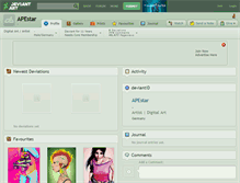 Tablet Screenshot of apestar.deviantart.com