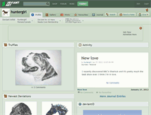 Tablet Screenshot of huntergirl.deviantart.com