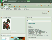 Tablet Screenshot of naked-snake.deviantart.com