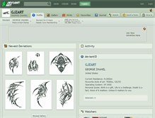 Tablet Screenshot of gjzart.deviantart.com