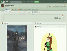 Tablet Screenshot of nwolfdragon.deviantart.com