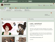 Tablet Screenshot of daemonikk.deviantart.com
