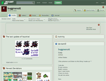 Tablet Screenshot of buggmenott.deviantart.com
