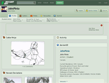 Tablet Screenshot of johnpinto.deviantart.com