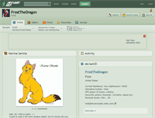 Tablet Screenshot of frostthedragon.deviantart.com