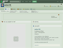 Tablet Screenshot of paduy108.deviantart.com