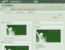 Tablet Screenshot of irishaledora.deviantart.com