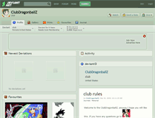 Tablet Screenshot of clubdragonballz.deviantart.com