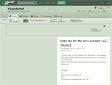 Tablet Screenshot of finlandiawolf.deviantart.com
