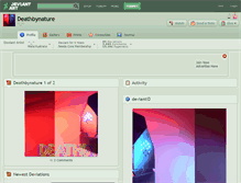 Tablet Screenshot of deathbynature.deviantart.com