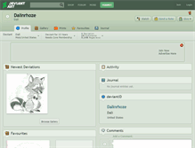 Tablet Screenshot of dalinrhoze.deviantart.com