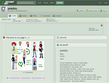 Tablet Screenshot of pinkiblu.deviantart.com