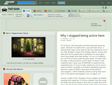 Tablet Screenshot of half-dude.deviantart.com