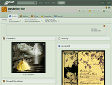 Tablet Screenshot of dandelion-lion.deviantart.com