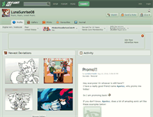 Tablet Screenshot of lunasunrise08.deviantart.com