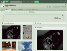 Tablet Screenshot of death-note-luva.deviantart.com