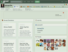 Tablet Screenshot of knives254.deviantart.com