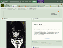Tablet Screenshot of mikina.deviantart.com
