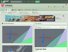 Tablet Screenshot of 3xlifestyle.deviantart.com
