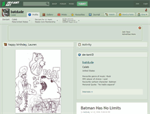 Tablet Screenshot of batdude.deviantart.com