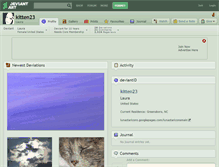 Tablet Screenshot of kitten23.deviantart.com