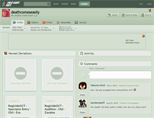 Tablet Screenshot of deathcomeseasily.deviantart.com