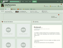 Tablet Screenshot of hollyphenomena.deviantart.com