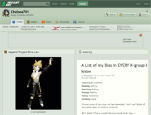 Tablet Screenshot of chelsea701.deviantart.com