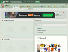 Tablet Screenshot of mehplz.deviantart.com