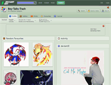 Tablet Screenshot of boy-talks-trash.deviantart.com