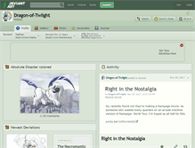 Tablet Screenshot of dragon-of-twilght.deviantart.com