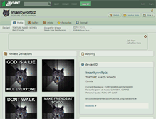 Tablet Screenshot of insanitywolfplz.deviantart.com