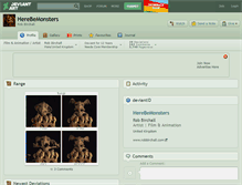 Tablet Screenshot of herebemonsters.deviantart.com
