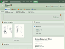 Tablet Screenshot of october13.deviantart.com