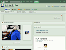 Tablet Screenshot of devil-may-cry-club.deviantart.com