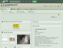 Tablet Screenshot of cannotfindserver07.deviantart.com